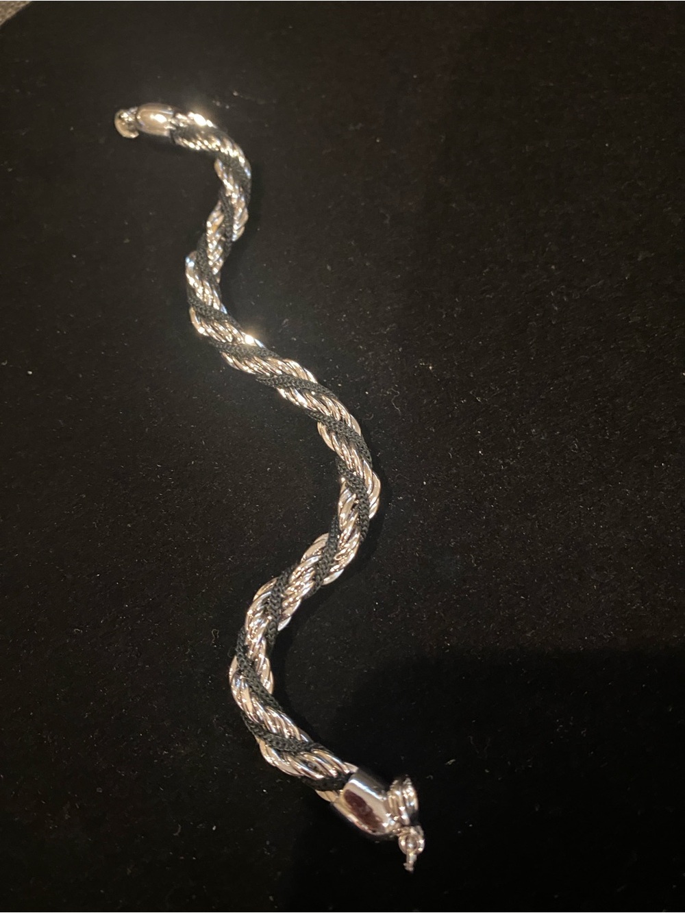 3/$15 Twisted Rope Bracelet in Silver Tone-Unisex - Picture 2 of 2